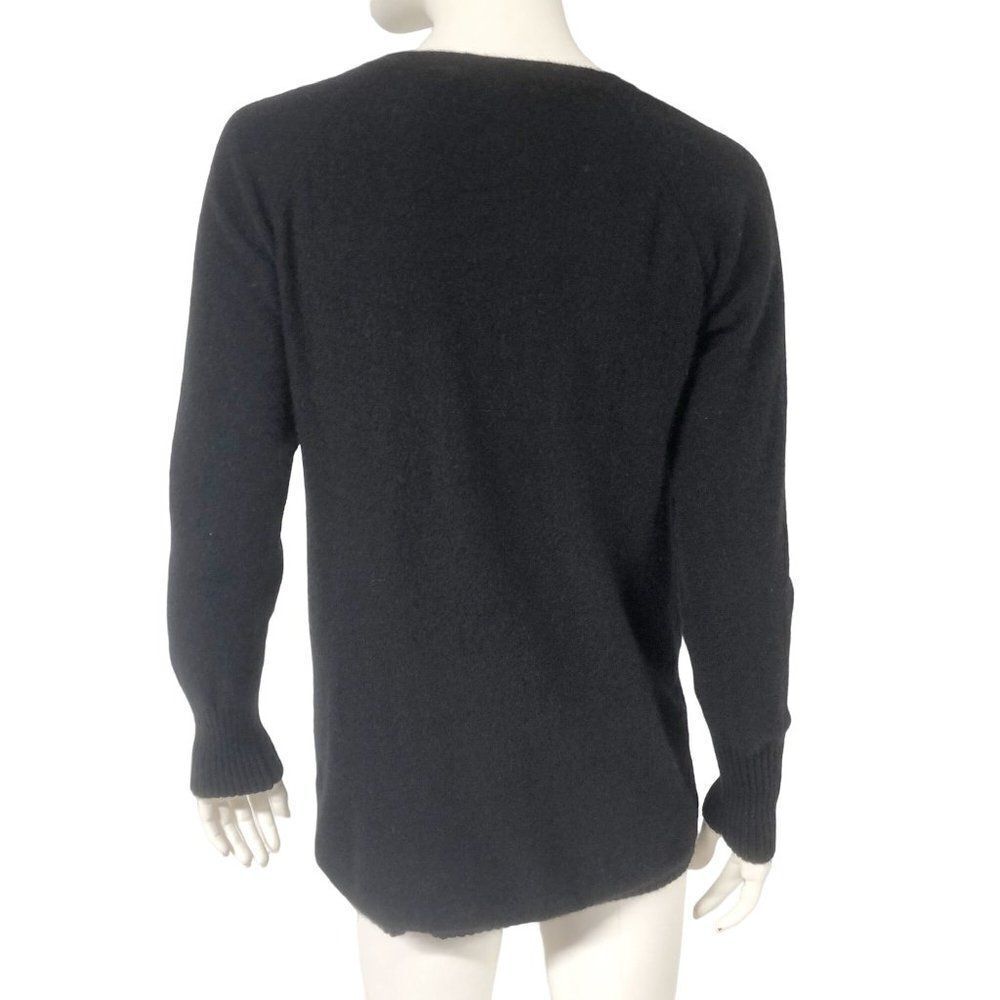 Qi Cashmere Black Zip Front Cardigan Sweater Womens Size S Small - Picture 6 of 8
